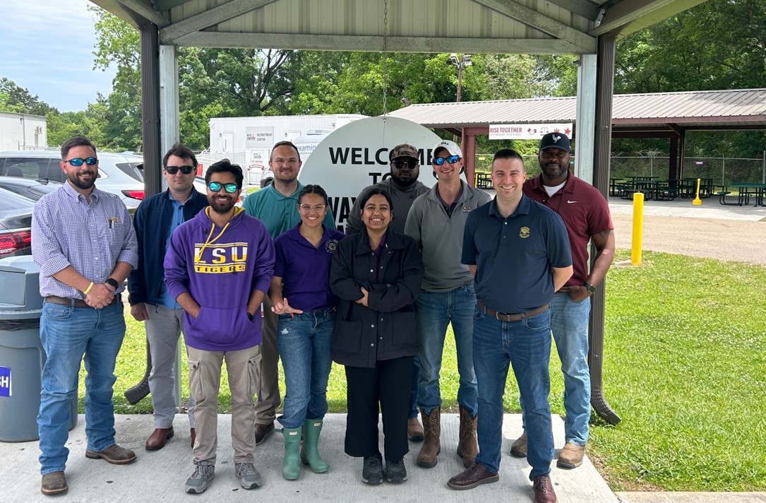 team pictures at site visit