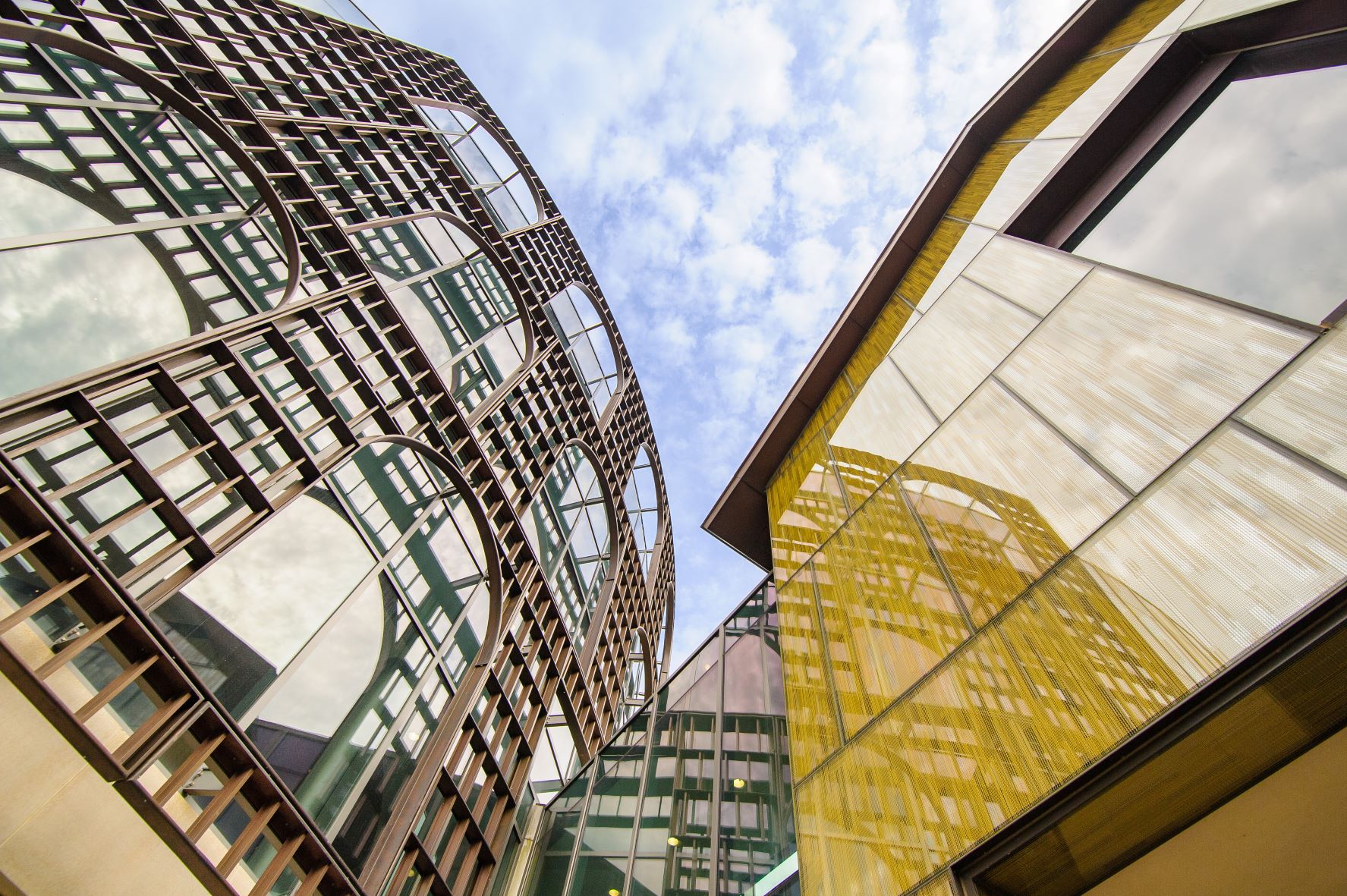 BEC Rotunda with blue sky