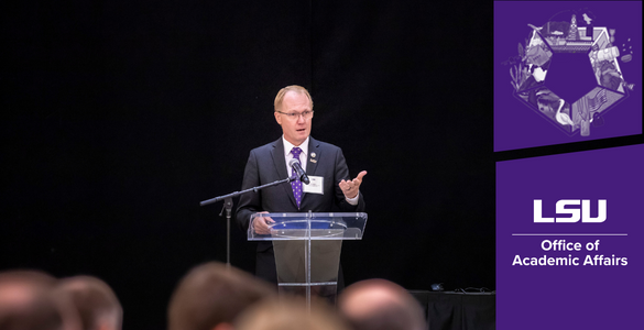 Provost Roy Haggerty speaking at the Summer Leadership Institute