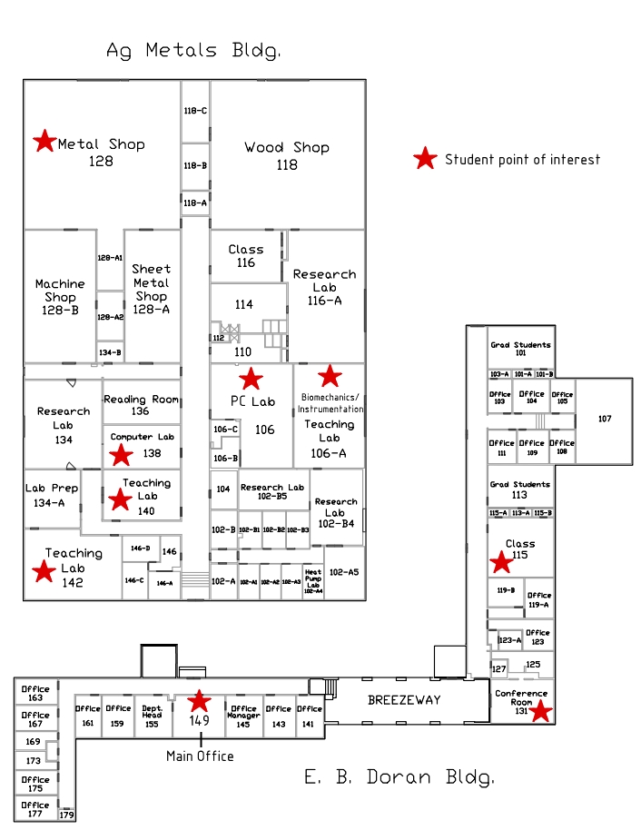 Student Map of E B Doran and Ag Metals