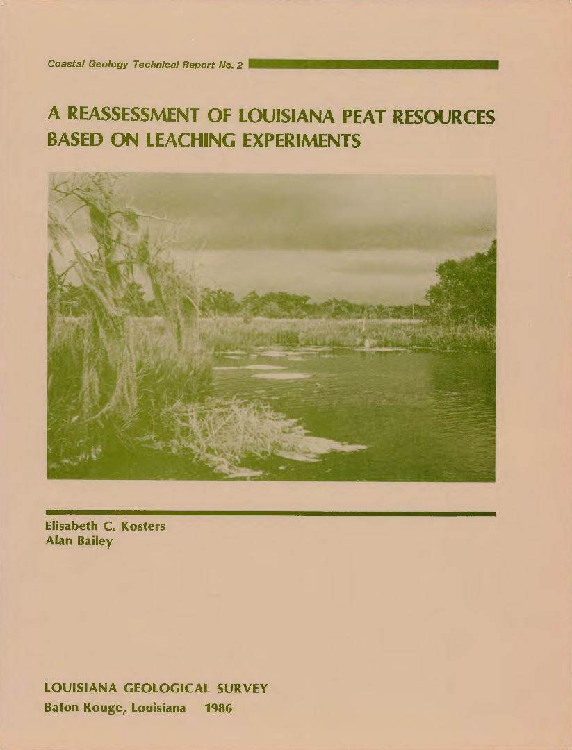 Reassessment of Louisiana Peat Resources Based on Leaching Experiments