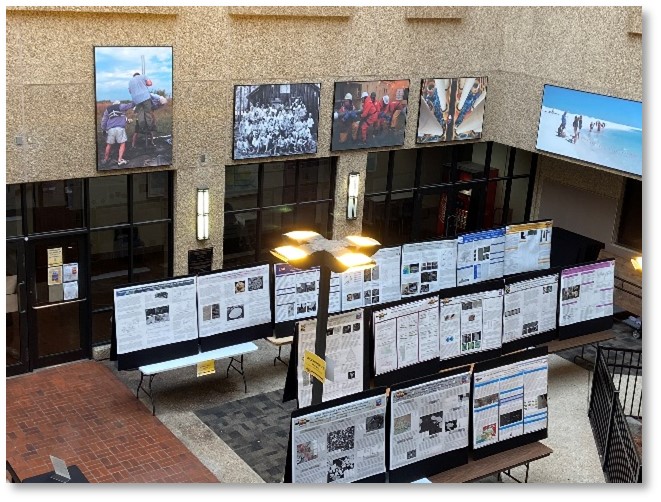 atrium aerial photo of post presentations at annual Rock Star event