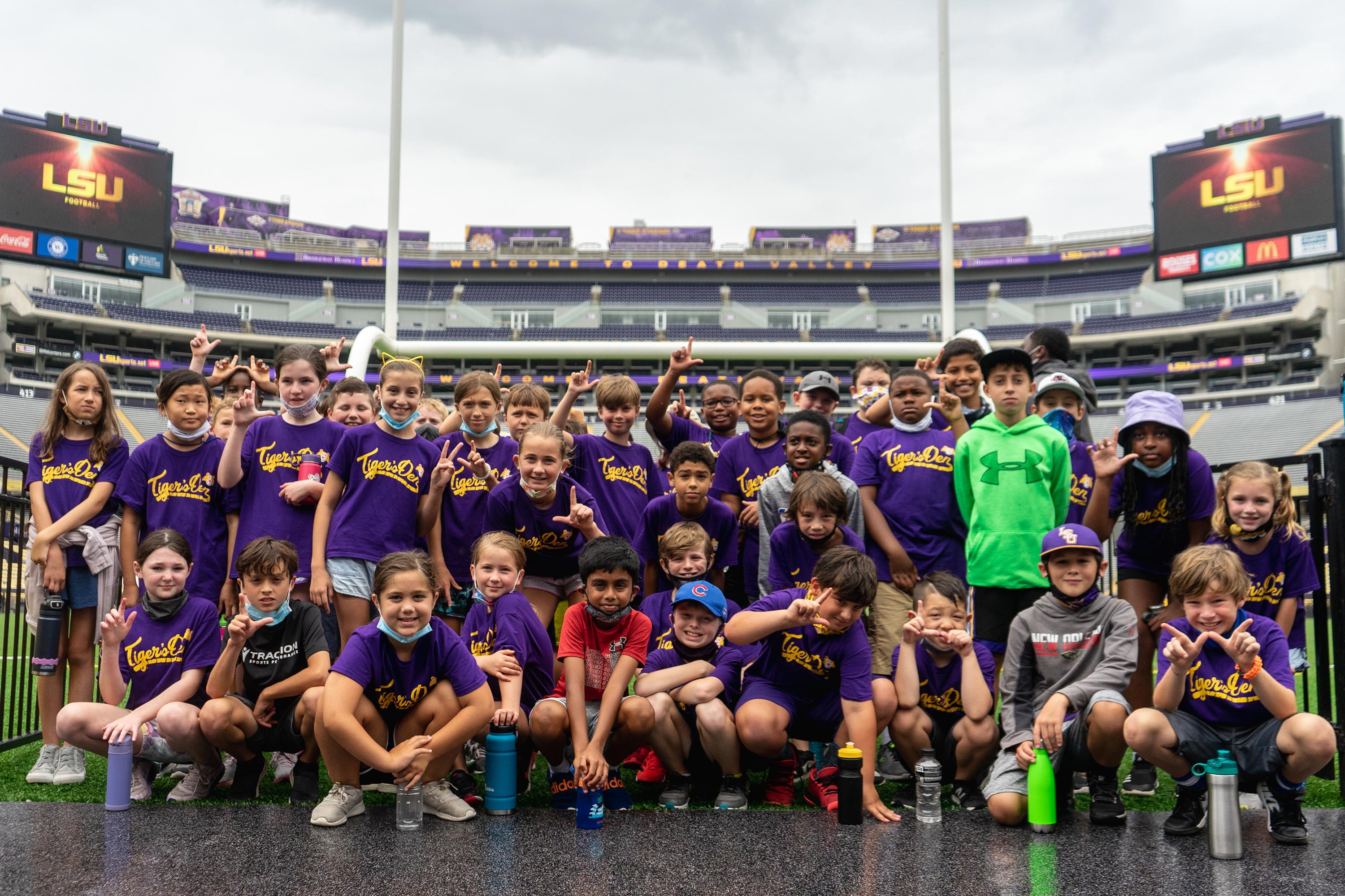 tiger's den campers at tiger stadium